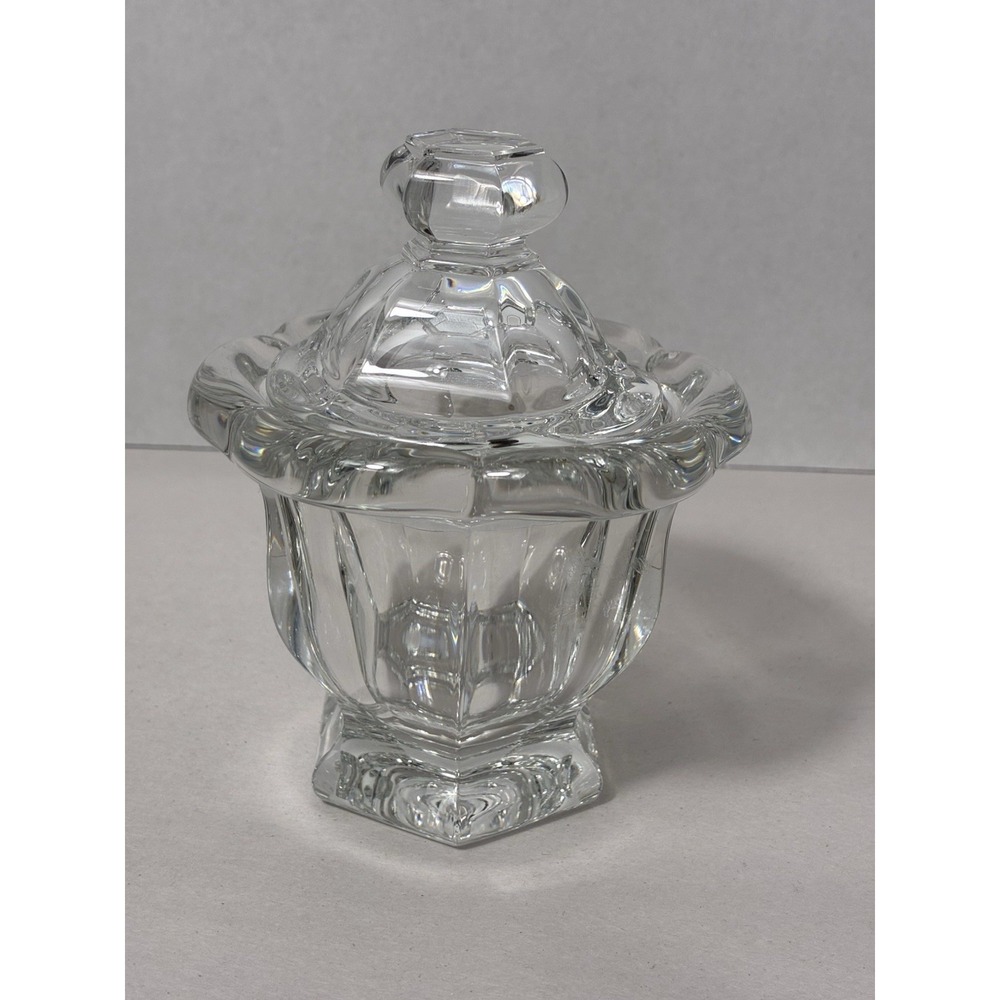 Baccarat France Crystal Harcourt Mustard/Jam Jar Lidded 4.5" Elegant